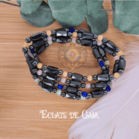 bracelet magnétique en perles d’œil de chat synthétique coloré – énergie et style