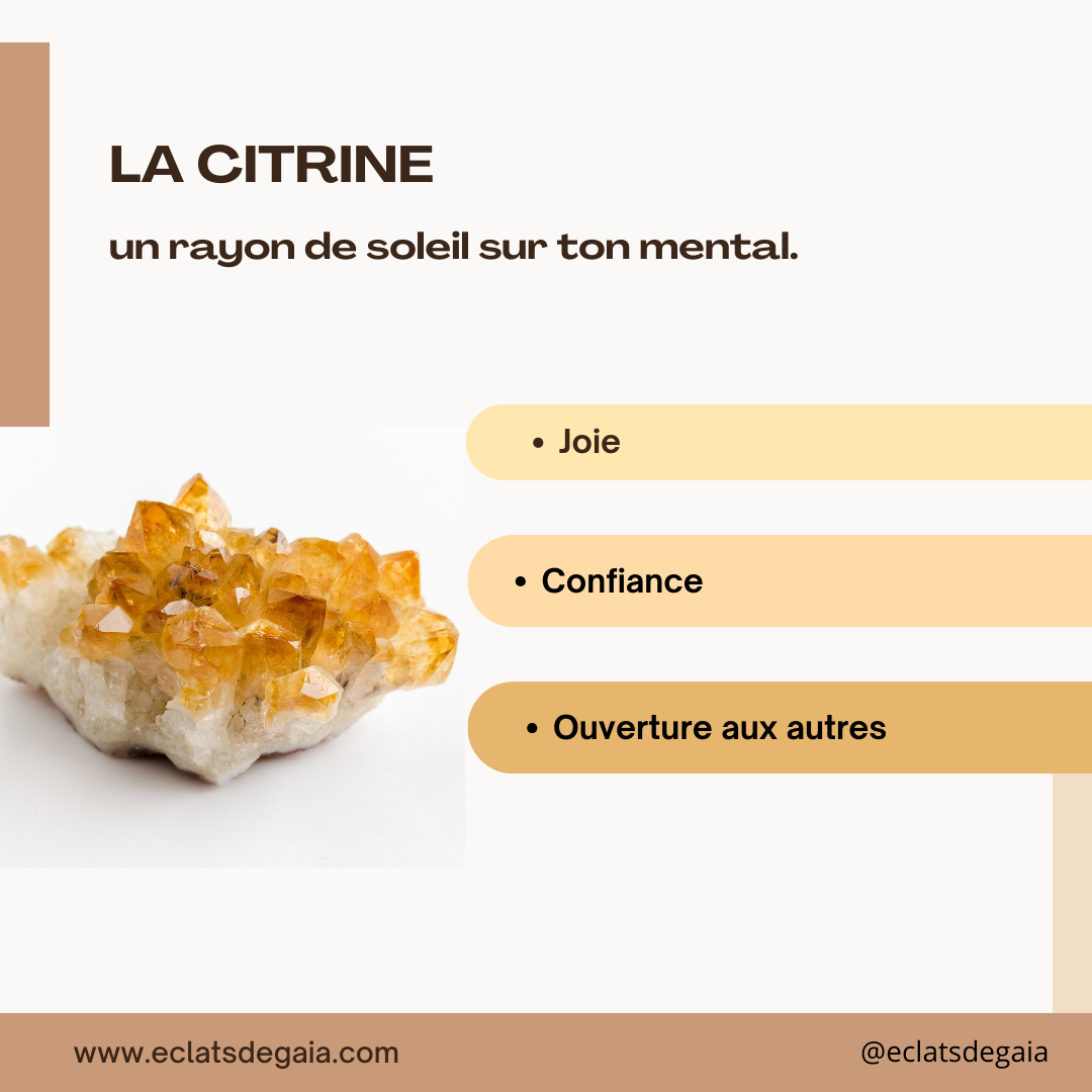 La citrine : un rayon de soleil sur ton mental La citrine : un rayon de soleil sur ton mental